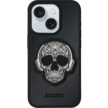 Santa Barbara Polo & Racquet Club iPhone 15 Uyumlu Kılıf 3Boyutlu PU Deri Patti İçi Süet Kapak