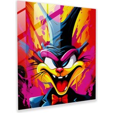 Painted Anarchy Colorful Glass Print - Vibrant Pop Art Glass Wall Art, 50X50