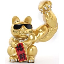 KENPAZAR Mistik Store Polyester Şanslı Kedi Figürü Dekoratif Hediyelik