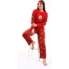 Dione Avokado Desenli Kadın Polar Pijama Takımı