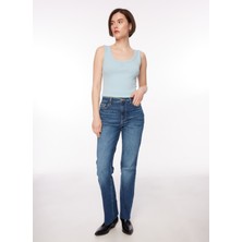 Guess Polo Yaka Buz Mavisi Kadın Büstiyer W3YP68KA0H1-G79I