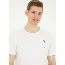 U.S. Polo Assn. Bisiklet Yaka Beyaz Erkek T-Shirt GTS01IY024