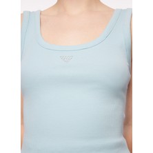 Guess Polo Yaka Buz Mavisi Kadın Büstiyer W3YP68KA0H1-G79I