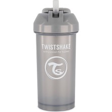 Twistshake Pipetli Alıştırma Bardağı 6+M Gri 360 ml