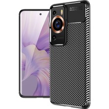 Teleplus Huawei P60 Pro Kılıf Negro Karbo Fiber Desen Silikon