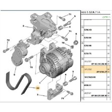 Psa V Kayışı 1007 107 206 307 C1 C2 C3 C4 (5750.ZF-6PK802)