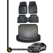 Gold Renault Megane 4 3D Milano Oto Paspas ve Araca Özel Kauçuk Bagaj Havuzu Set