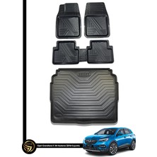 Black Gold Opel Grandland x 3D Anka Oto Paspas ve Araca Özel Kauçuk Bagaj Havuzu Set