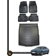 Black Gold Volkswagen Passat B8 3D Anka Oto Paspas ve Araca Özel Kauçuk Bagaj Havuzu Set