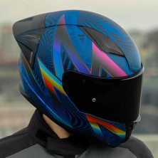 Ls2 Rapid 2 Optik Race Full Face Motosiklet Kaskı Yarış Spoilerlu  Şeffaf + Siyah Vizörlülü
