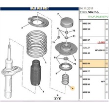 Sasic Amortisör Ara Yatak Takozu 206 (0335585-Y5424-5033.58)