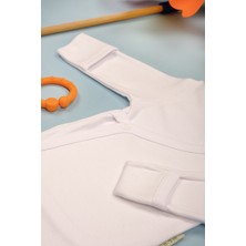 Bebe Tospik Pamuklu  Uzun Kollu V Yaka Çıtçıtlı Body Zıbın