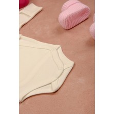 Bebe Tospik Pamuklu  Uzun Kollu V Yaka Çıtçıtlı Body Zıbın