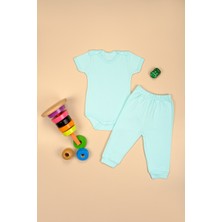 Bebe Tospik Pamuklu Kısa Kollu Yumuşak Alt - Üst Zıbın Takım