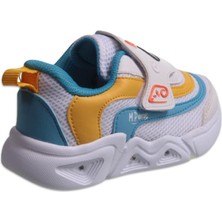 M.P One Glowstep Bebek Velcro Beyaz-Mavi Sneaker