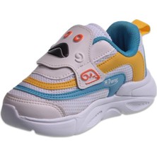 M.P One Glowstep Bebek Velcro Beyaz-Mavi Sneaker