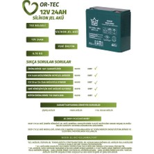 Or-Tec 12V 24 Ah Elektrikli Motosiklet Aküsü 4'lü Set Jel Akü Elektrikli Bisiklet Aküsü