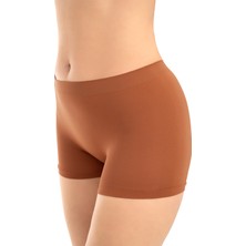 Cottonhill Beauty Cottonhill Premium - Kadın Kahverengi Ultra-Rahat Seamless Boxer