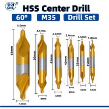 Mingjin Shop 1 CENTER1-5MM6542 Stili Hss Kombine Merkez Matkaplar Ti-Kaplamalı 60 Derece Havşa Açılı Uç Seti Etal Merkezleme Matkap Ucu Torna M35 (Yurt Dışından)