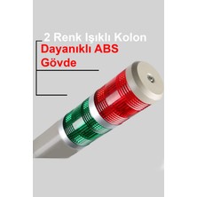 Momentum D50 Işıklı Kolon 230VAC Flaşör Kırmızı Yeşil MST-52052