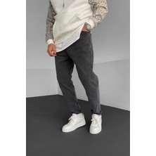 Viking's Line Viking's Jeans Boyfriend Anrasit Gri Rahat Kalıp Kot Pantolon