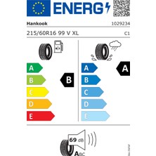 Hankook 215/60 R16 99V Xl Ventus Prime 4 K135 Oto Yaz Lastiği (Üretim Yılı:2024)