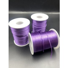 Hedef Bijuteri 10 Metre Floş Ip,mor / Lila Renk Floş Ip, 1mm Floş Ip / Sıçan Kuyruğu Takı Bileklik Ipi