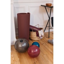 Decathlon Pilates Matı - M Boy - 15 mm - Bordo - Confort 500