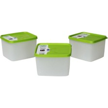 Hobby Life Alaska Nofrost Saklama Kabı 1,1 Litre 3'lü Yeşil