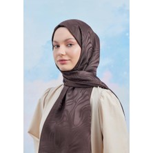 Emproyal Jakar Janjan Şal Dalga Desen - Acı Kahve