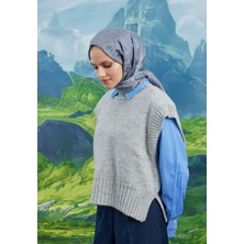 Emproyal Jakar Janjan Şal Dalga Desen - Gri