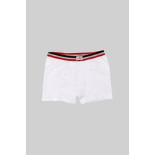 Ceylanoğlu 6'lı Erkek Çocuk Sade Boxer - 343 Beyaz