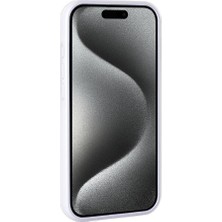 Case 4u Apple iPhone 15 Pro Kılıf Parlak Taşlı Tasarım Pırlanta Kapak Beyaz