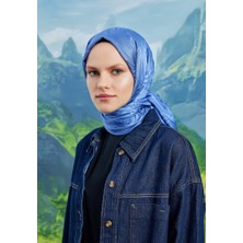 Emproyal Jakar Janjan Şal Dalga Desen - Indigo