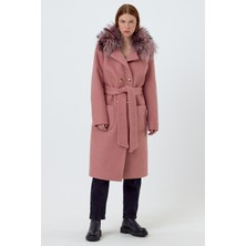 Nero Leather Fur Pudra Pembe Teddy Yaka Kürk HN105TD