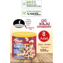 Paşa Kuruyemiş Çiğ Kaju & Turna Yemişi Teneke Kutu 150 gr x 8 Adet