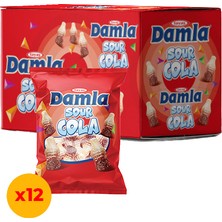 Tayaş Damla Gummy Sour Cola 80g Jel Şeker x12