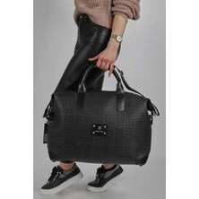 Hakan Çanta Miami Polo 1203 Büyük Boy Nakışlı Valiz  Seyahat Tatil Bavulu