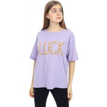 Angelos Girls Kız Çocuk Tasarım Yazı Desenli T-Shirt 9-14 Yaş LX038
