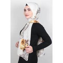 Cardion Medine Desenli Şal 1808-8 Krem