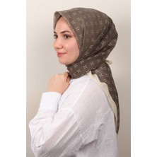 Eşarppark Coton & Silk Eşarp 3645-1 Kahve