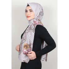 Cardion Medine Desenli Şal 1808-7 Koyu Taş