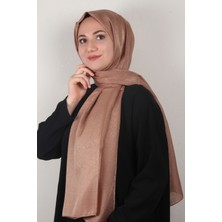 Piramit Elizya Simli Şal 4000-68 Sütlü Kahve