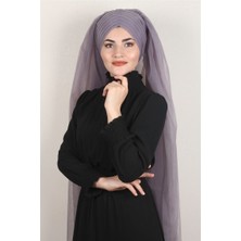 Eşarppark Âlâ Tül Şal 2021-5 Incir Moru