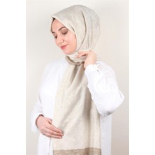 Piramit Ipeksi Monogram Şal 2753-15 Kemik