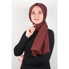 Piramit Şifon Şal Düz Renk 1293-119 Koyu Taba