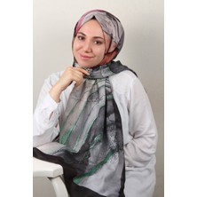 Eşarppark Soft Touch Şal 2775-6 Siyah-Su Yeşili