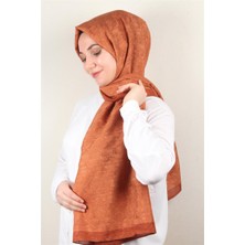 Piramit Ipeksi Monogram Şal 2753-21 Kiremit