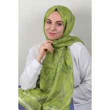 Eşarppark Soft Touch Şal 2777-1 Mor-Yeşil