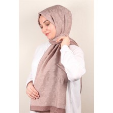 Piramit Ipeksi Monogram Şal 2753-20 Koyu Pudra